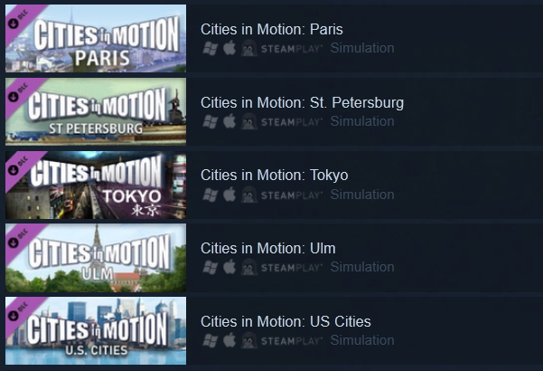 Cities in Motion DLC Collection Steam - Click Image to Close